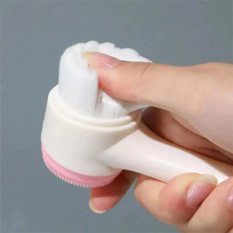 Double Sided Silicone Facial Cleanser Brush.