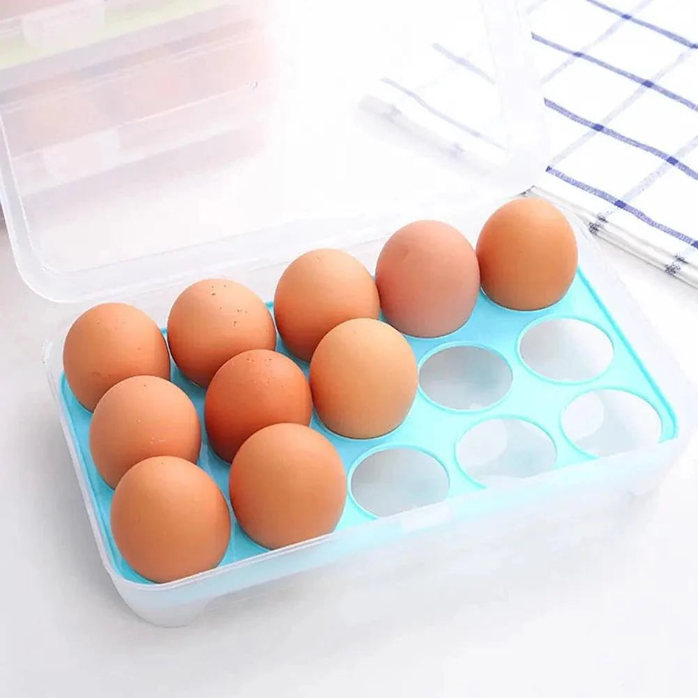 Transparent 15 Grid Egg Storage Box.