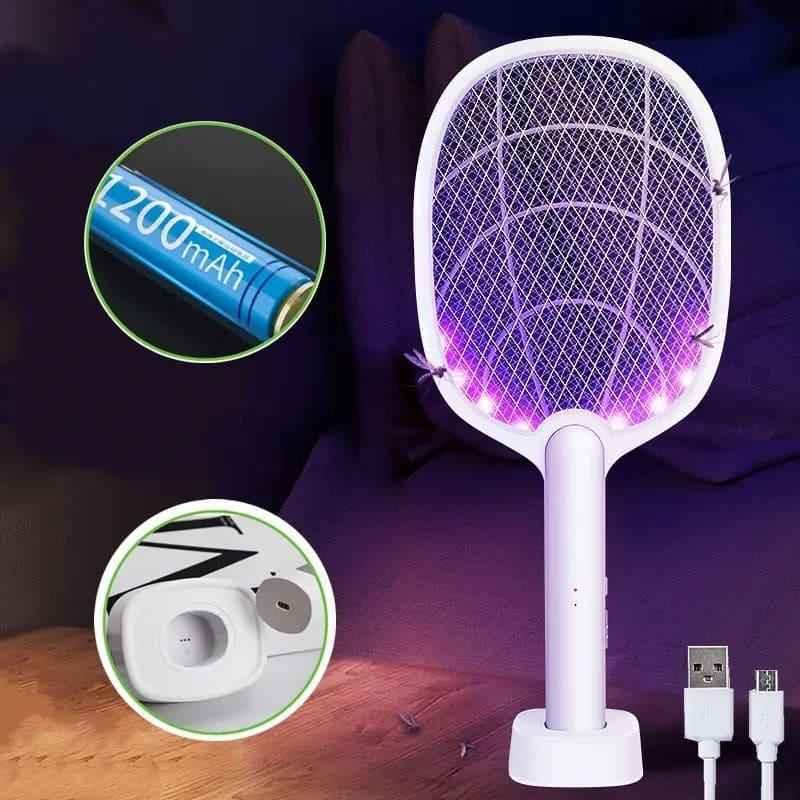 2 in 1 Electric Rechargeable Mosquito Killer Racket Lamp.