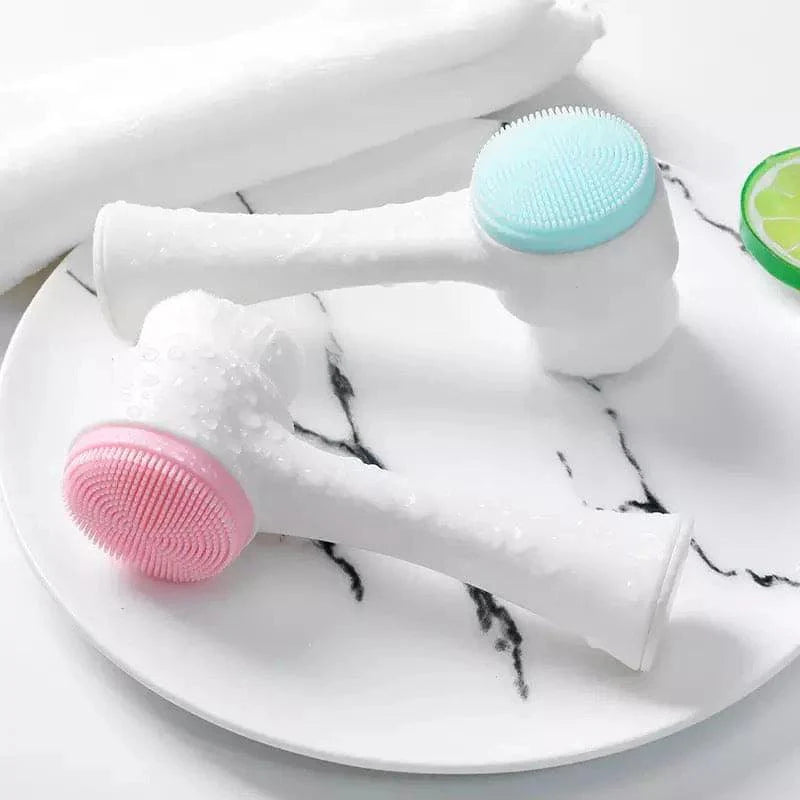 Double Sided Silicone Facial Cleanser Brush.