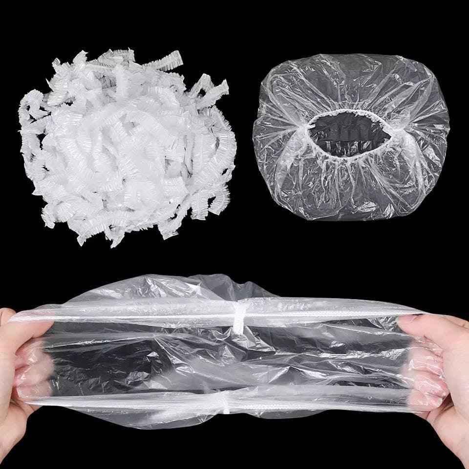 100-Pack of Stretchable Plastic Bowl Covers.