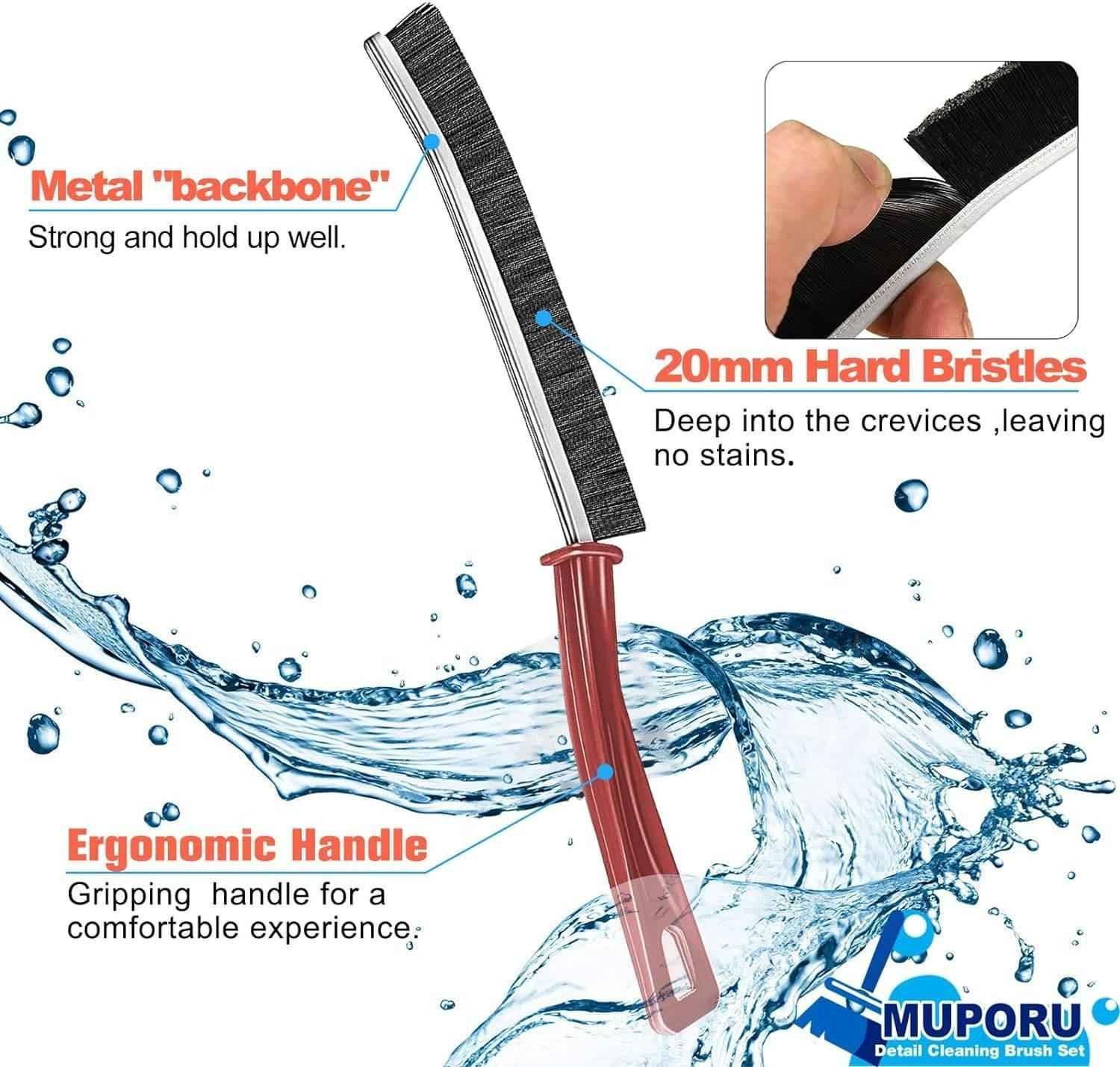 Pack Of 2 Gap Cleaning Brushes, Bathroom Gap Scrub Brush, Sturdy Bristle Brush, Durable Grout Scrubber, Corner Cleaning Brush, Hard Bristle Brush for Household Use.