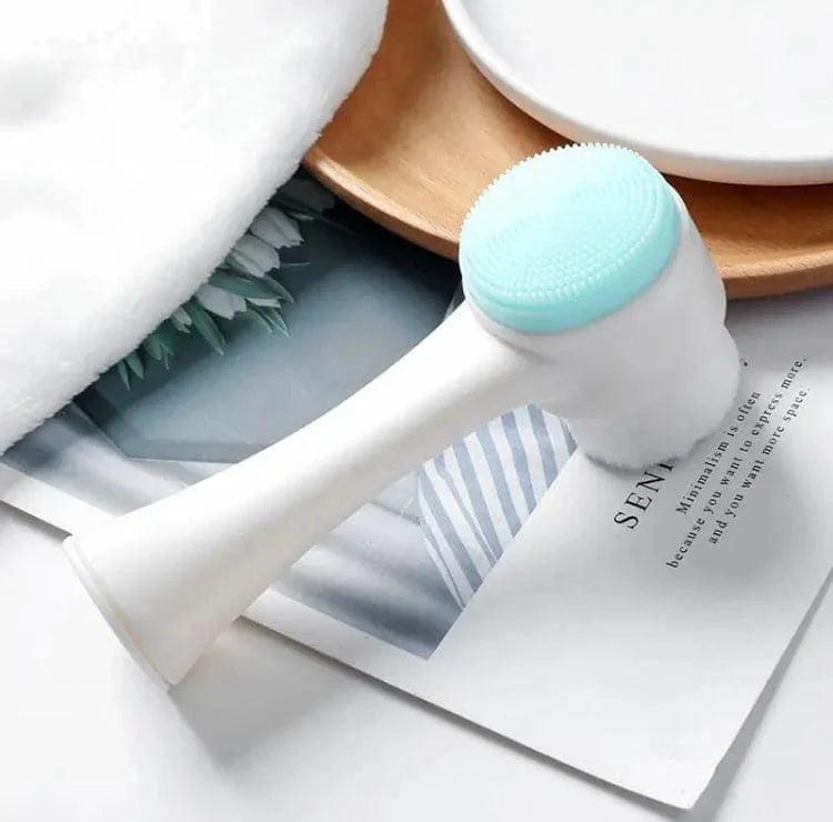 Double Sided Silicone Facial Cleanser Brush.