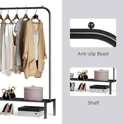 Stylish Iron Coat Rack Clothes Hanger, Floor Stand Drying Rack, Simple Clothes Storage Shelf.