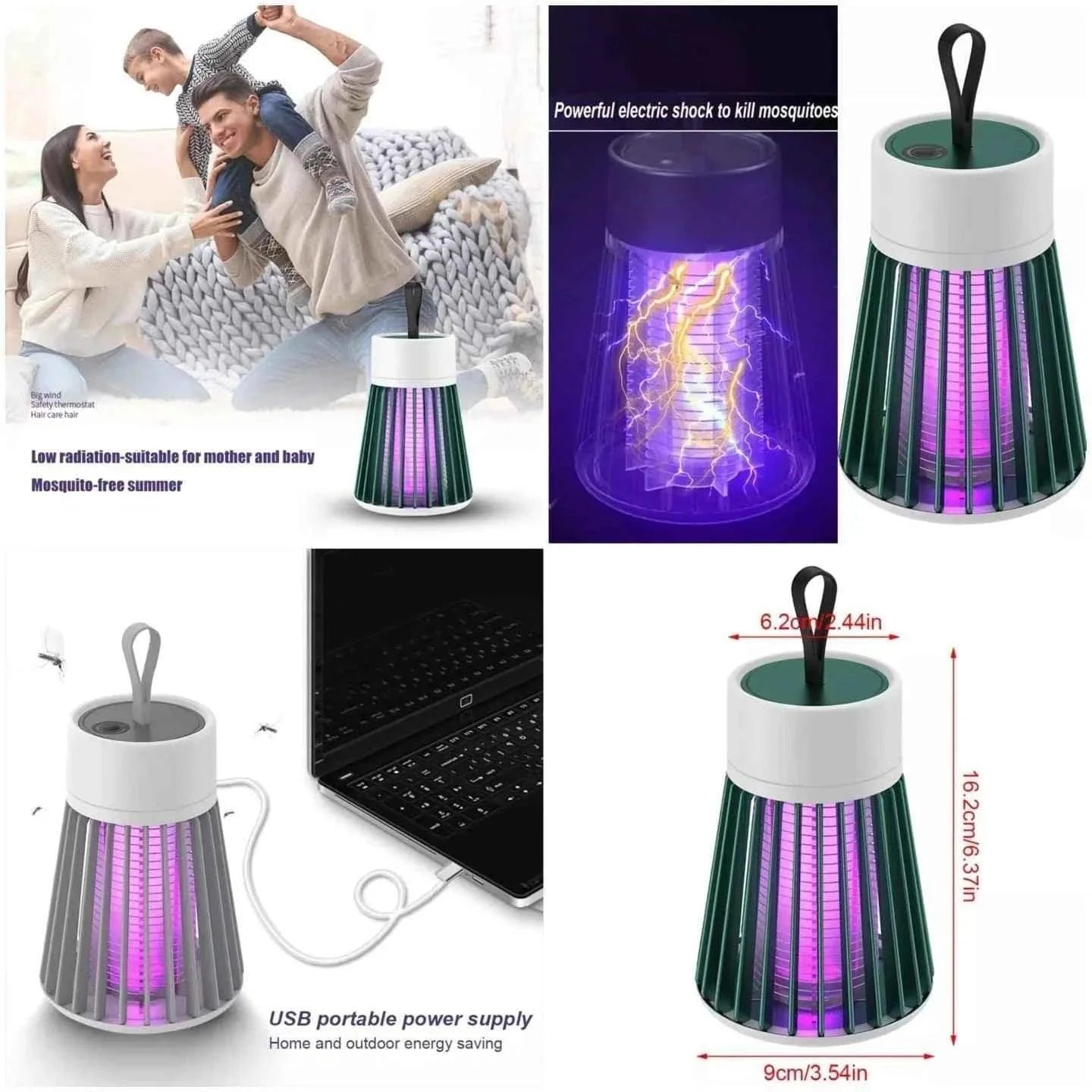 USB Powered Mosquito Killer Lamp, Electric Insect Trap, LED Bug Zapper for Mosquito Control.