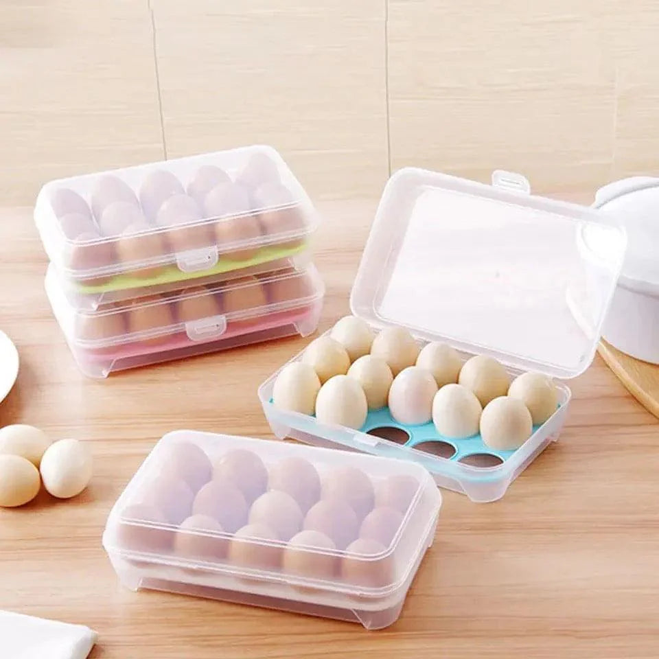 Transparent 15 Grid Egg Storage Box.