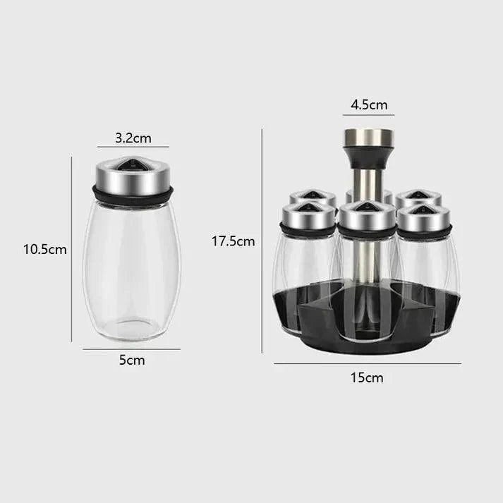 Premium Quality Rotating 6 Pcs Spice Rack.