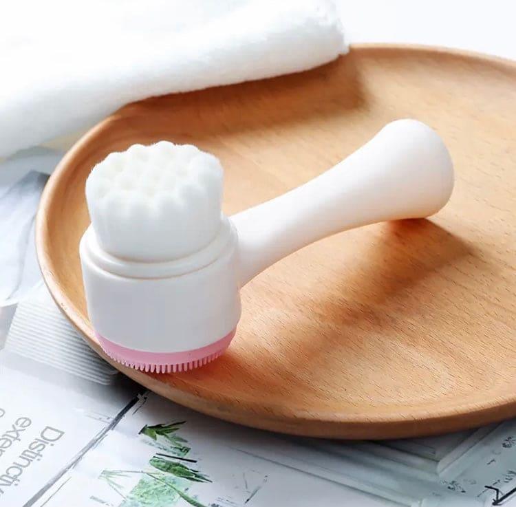 Double Sided Silicone Facial Cleanser Brush.