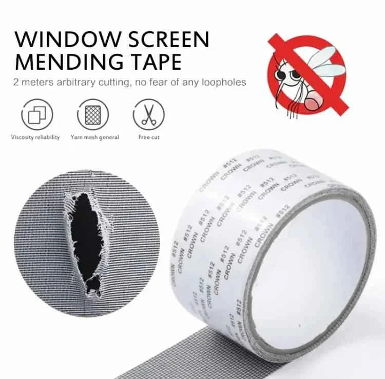 180Cm Self-Stick Mesh Tape for Window and Mosquito Screen Repairs.