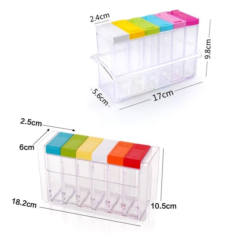 Set Of 6 Spice Box.