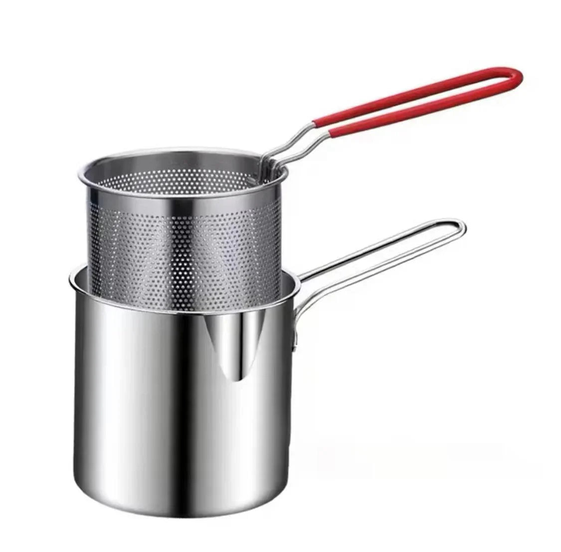 1200ML Stainless Steel Deep Fryer With Frying Basket.