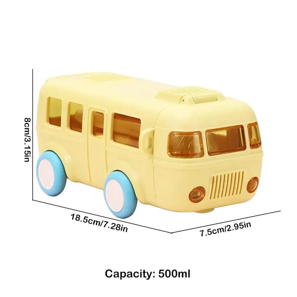 500ML Bus Shaped Water Bottle With Straw.
