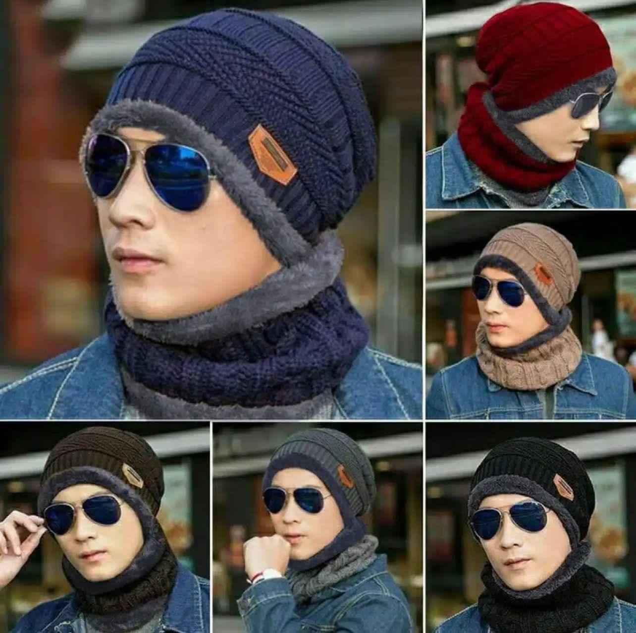 Winter Cap With Neck Mufler set.