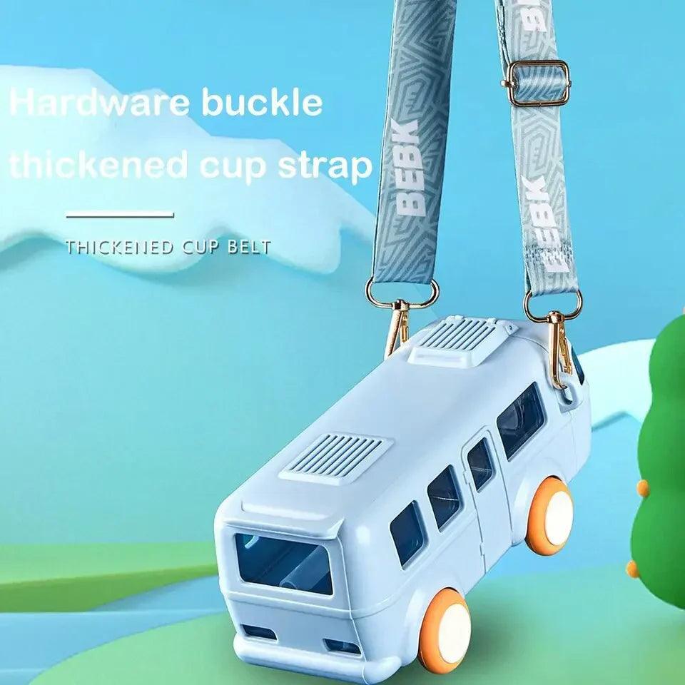 500ML Bus Shaped Water Bottle With Straw.