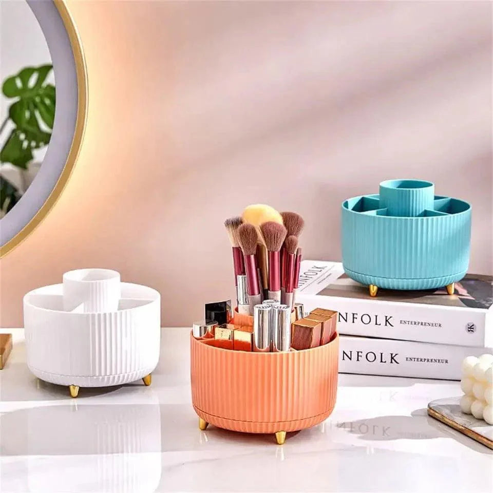 360°Rotating Desktop Makeup Brushes Organizer.