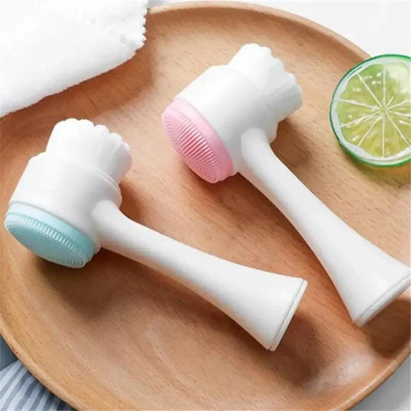 Double Sided Silicone Facial Cleanser Brush.