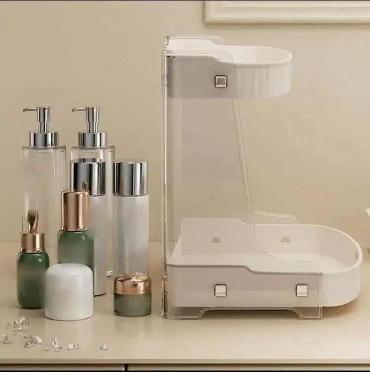 Double Layer Cosmetic Organizer Rack.