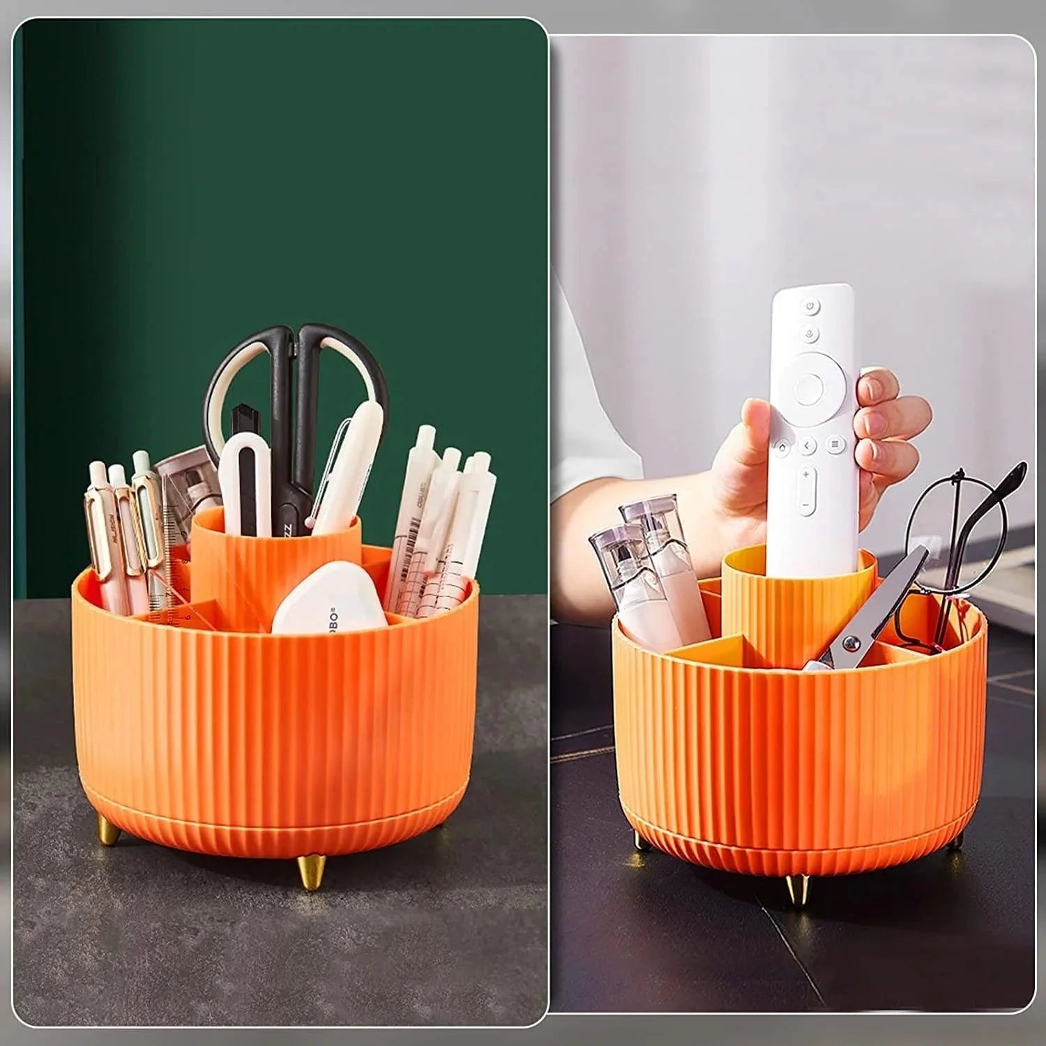 360°Rotating Desktop Makeup Brushes Organizer.