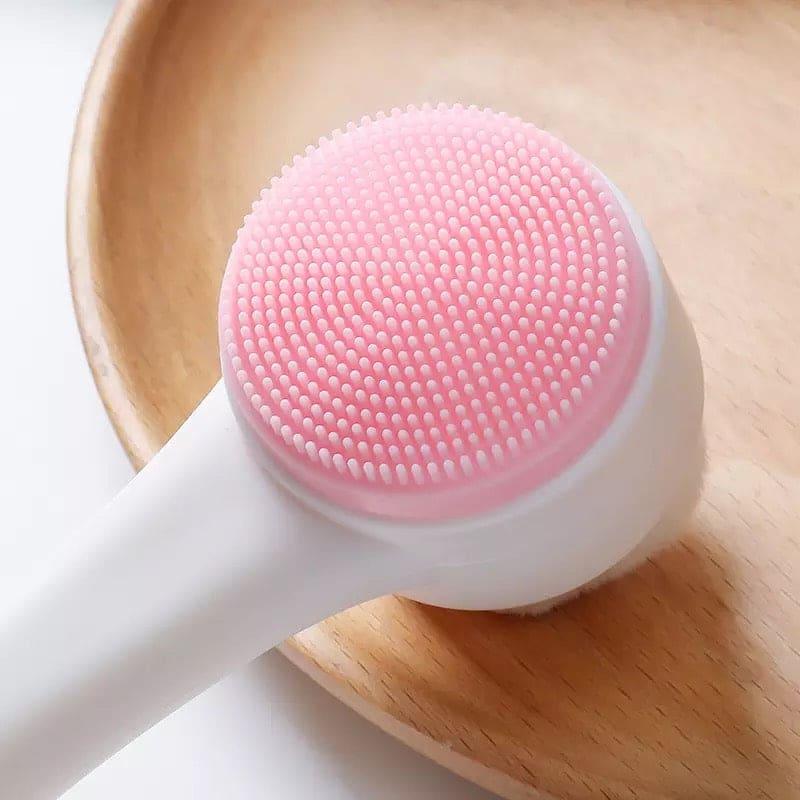 Double Sided Silicone Facial Cleanser Brush.