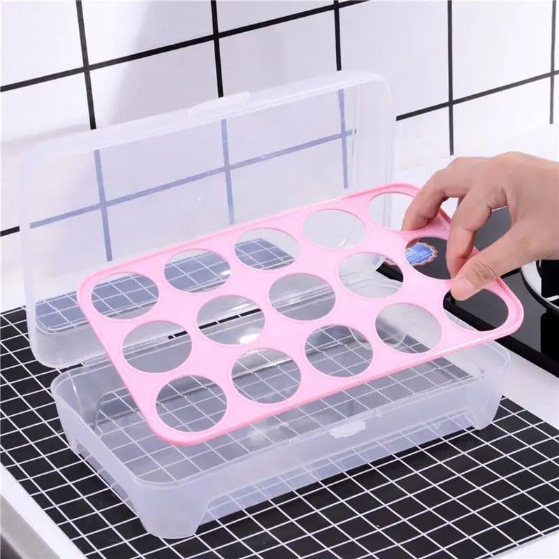 Transparent 15 Grid Egg Storage Box.