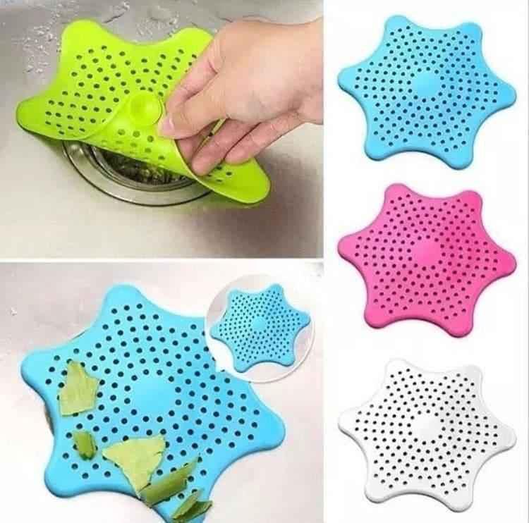 Star Design Drain Cover, Silicone Filter for Bathroom & Kitchen, Plug Stopper and Strainer
