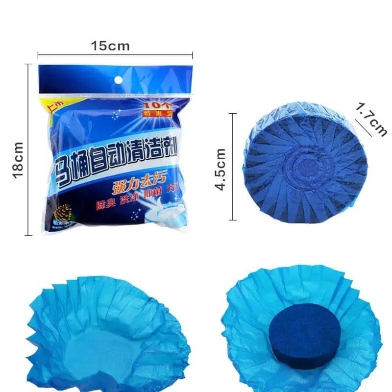 10pcs Blue Bubble Toilet Cleaner.