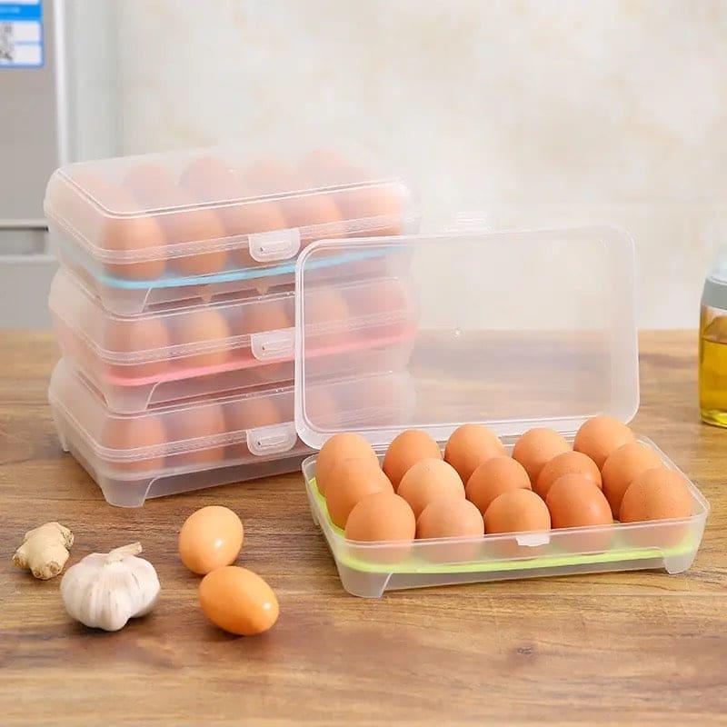 Transparent 15 Grid Egg Storage Box.