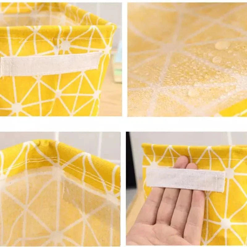 Mini Cotton Foldable Desktop Storage Basket.