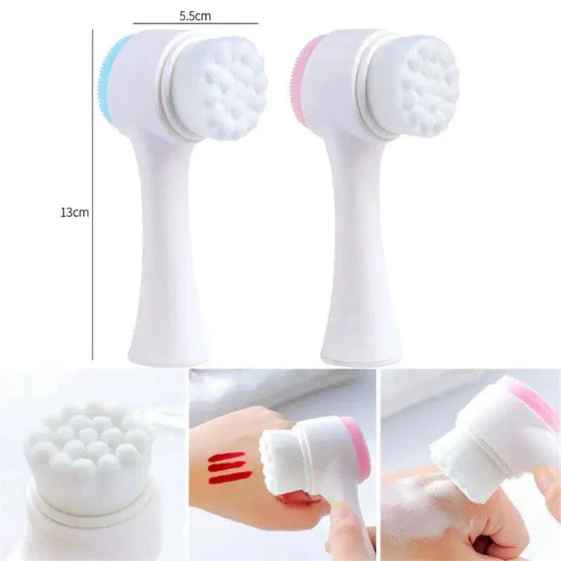 Double Sided Silicone Facial Cleanser Brush.