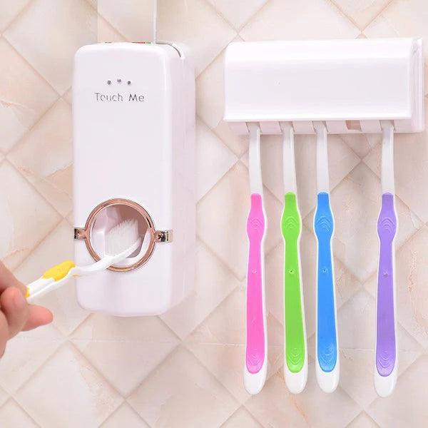 Toothpaste Dispenser With Holder.