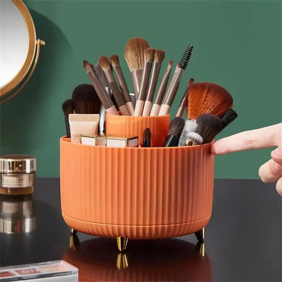 360°Rotating Desktop Makeup Brushes Organizer.