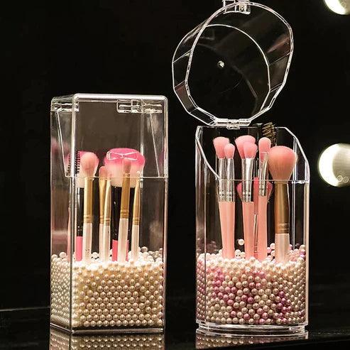 Acrylic Pearl Cosmetic Brush Holder.
