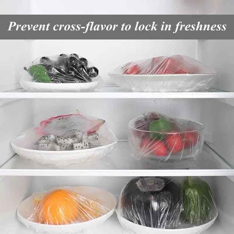 100-Pack of Stretchable Plastic Bowl Covers.