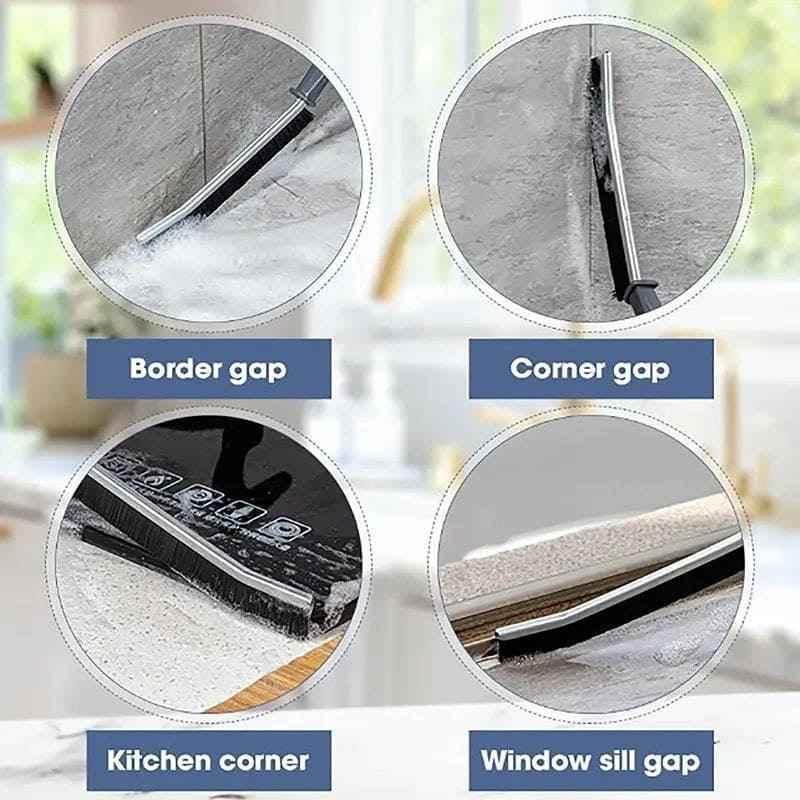 Pack Of 2 Gap Cleaning Brushes, Bathroom Gap Scrub Brush, Sturdy Bristle Brush, Durable Grout Scrubber, Corner Cleaning Brush, Hard Bristle Brush for Household Use.