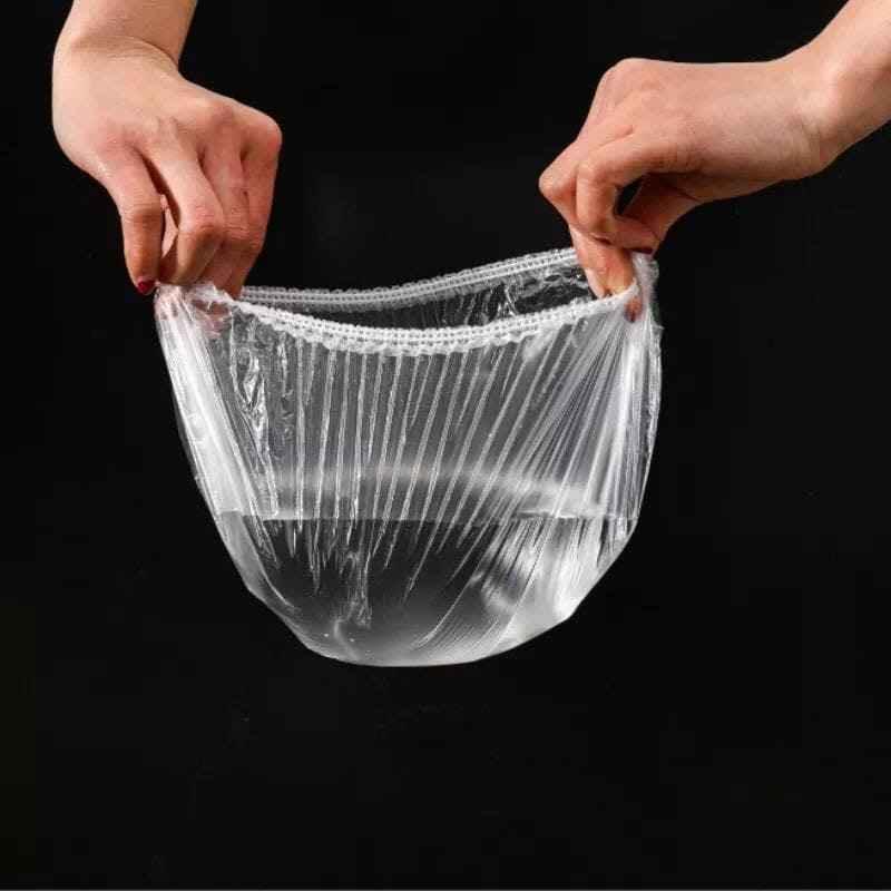 100-Pack of Stretchable Plastic Bowl Covers.