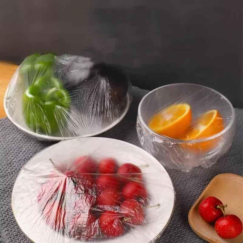 100-Pack of Stretchable Plastic Bowl Covers.
