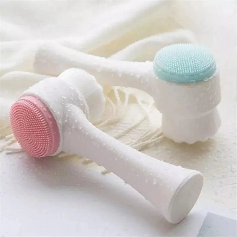 Double Sided Silicone Facial Cleanser Brush.
