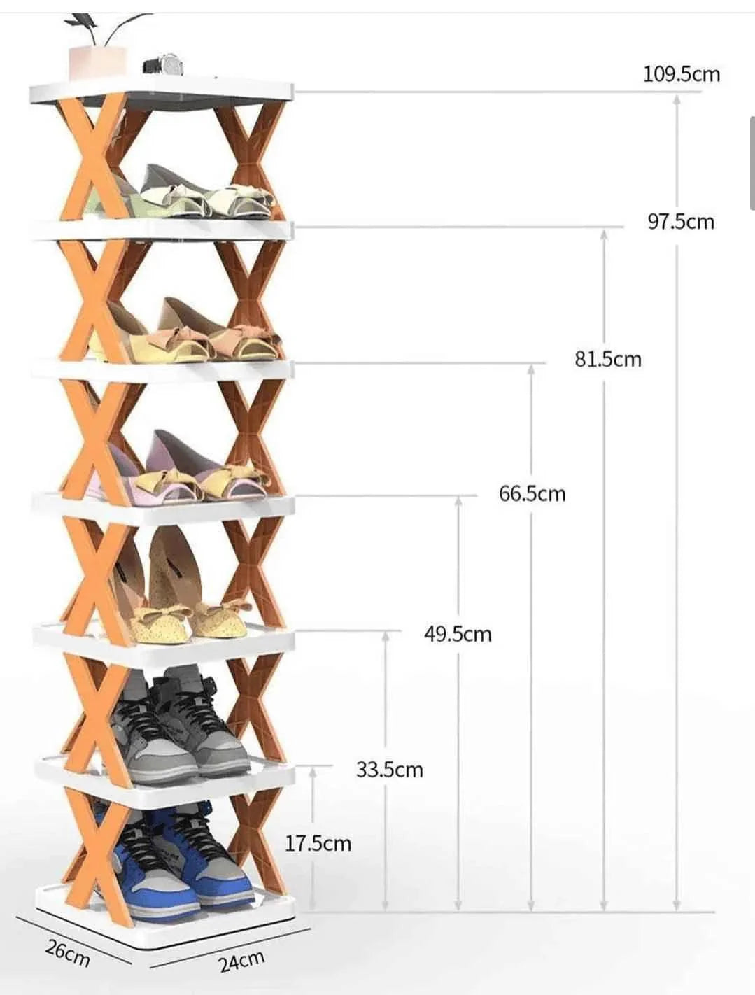 X Shaped Shoe Rack.