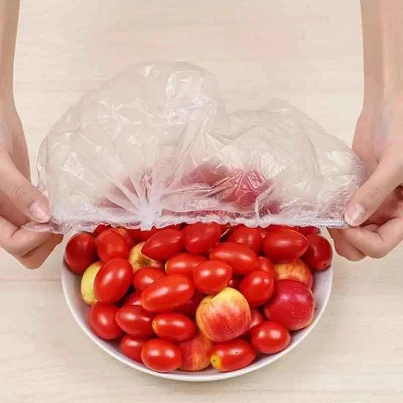 100-Pack of Stretchable Plastic Bowl Covers.