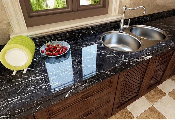 Self-Adhesive Marble-Style Wallpapers, Countertop Stickers for Kitchen Cabinets, and Furniture Decorative Marble Stickers.