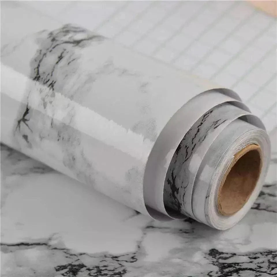 Self-Adhesive Marble-Style Wallpapers, Countertop Stickers for Kitchen Cabinets, and Furniture Decorative Marble Stickers.