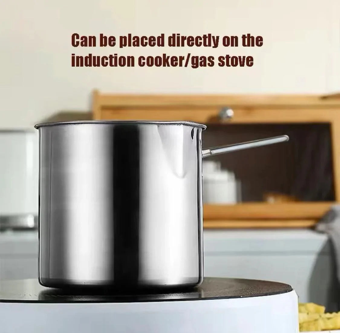 1200ML Stainless Steel Deep Fryer With Frying Basket.