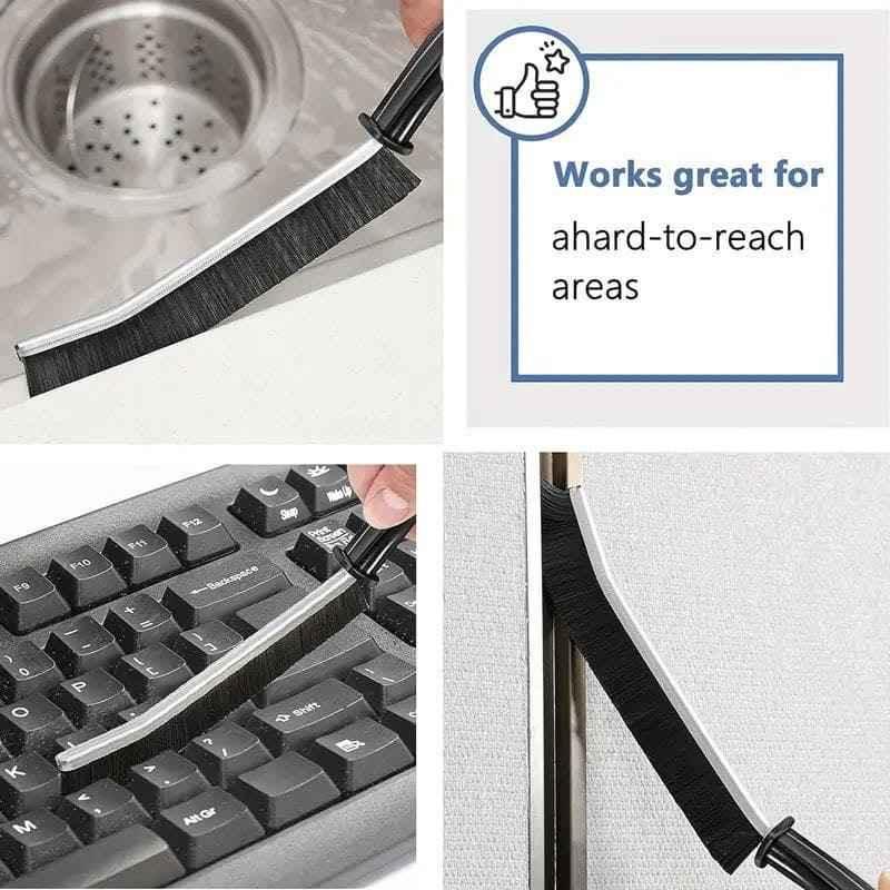 Pack Of 2 Gap Cleaning Brushes, Bathroom Gap Scrub Brush, Sturdy Bristle Brush, Durable Grout Scrubber, Corner Cleaning Brush, Hard Bristle Brush for Household Use.