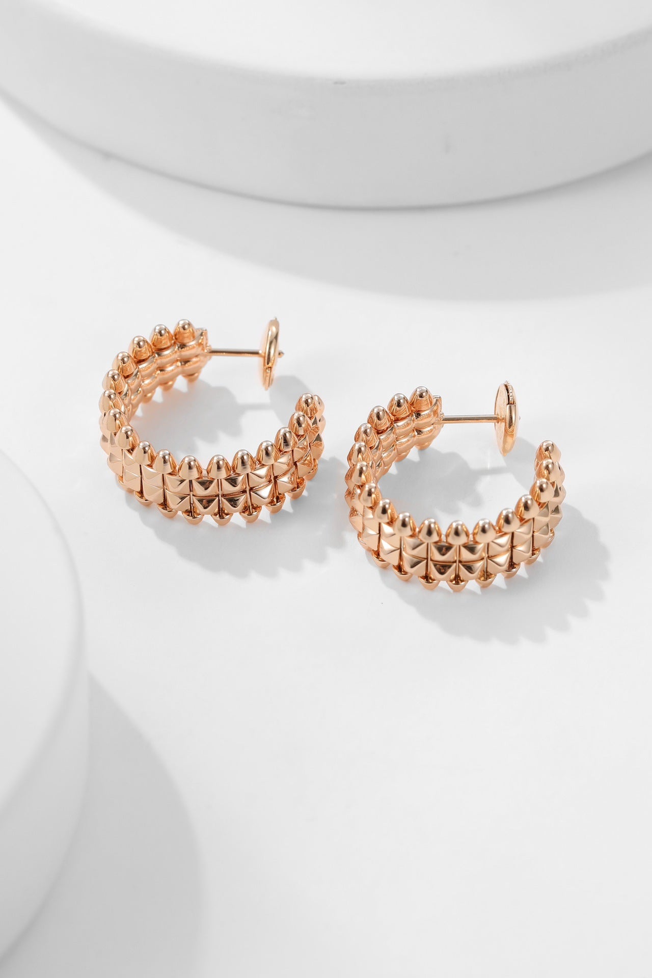 Earrings CNC Affordable Luxury Fashion Personality Design Rhombus Couple Advanced Ear Studs