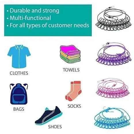 12 Clip Elastic Clothesline.