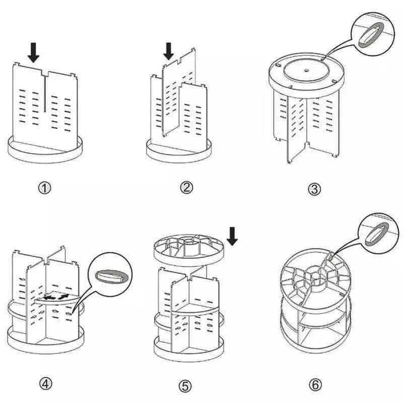360° Rotating Large Capacity Makeup Organizer.