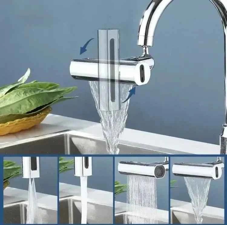 Multifunctional Kitchen Sink Waterfall Faucet Pressurized Bubbler Splash proof 4 Modes Spout Bathroom Basin Tap Extender Adapter.