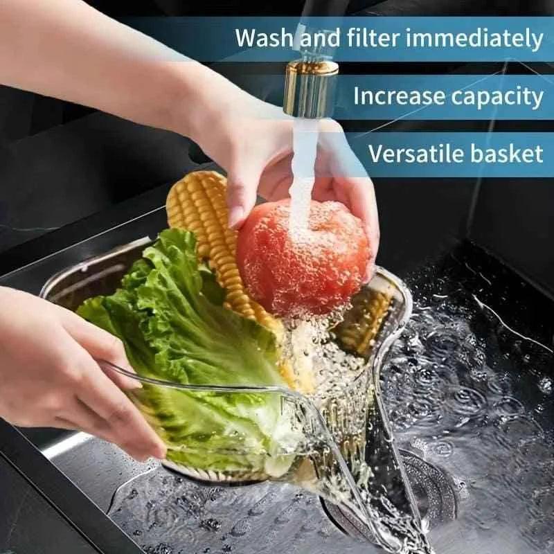 Multipurpose Drainage Vegetable/Fruits Acrylic Kitchen Basket