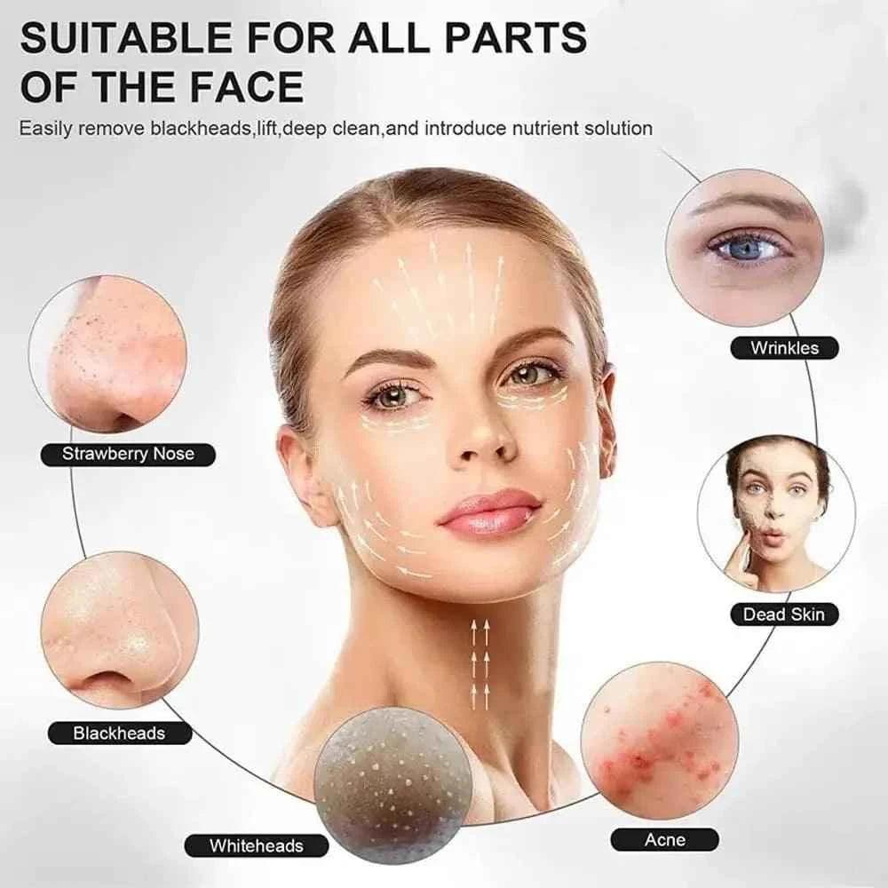 Ultrasonic Skin Scrubber, Deep Cleansing Facial Exfoliator, Vibrating Face Cleaner, Blackhead Extractor, Facial Massager with Ultrasonic Peeling, Cavita