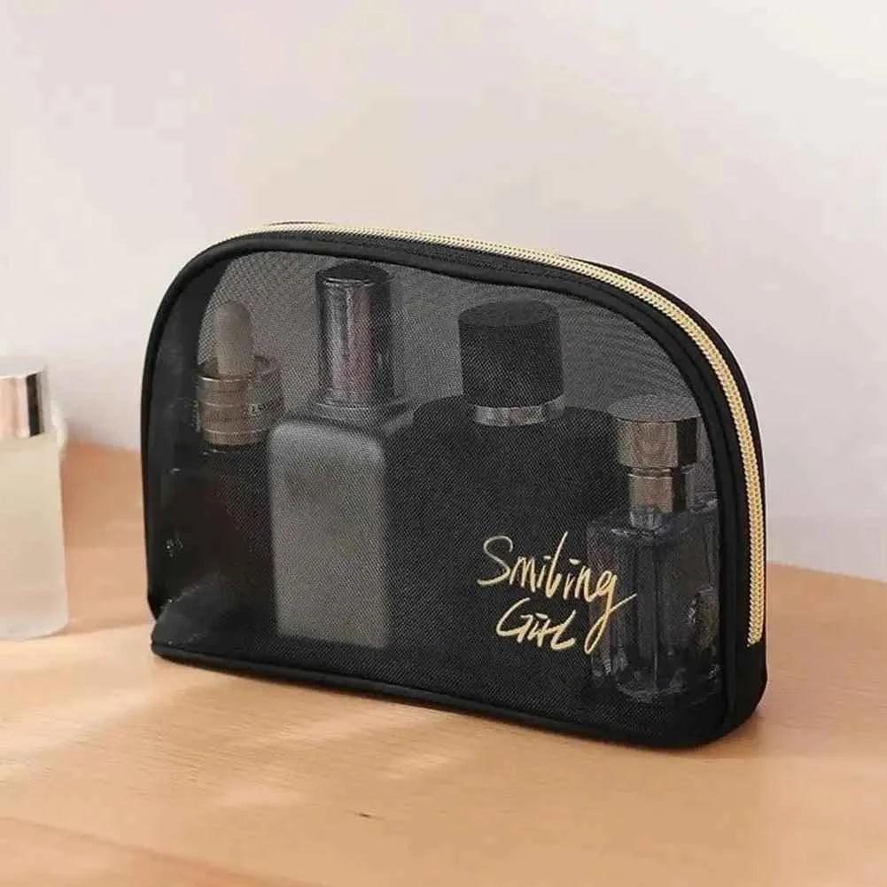 Black Mesh Makeup Bag.